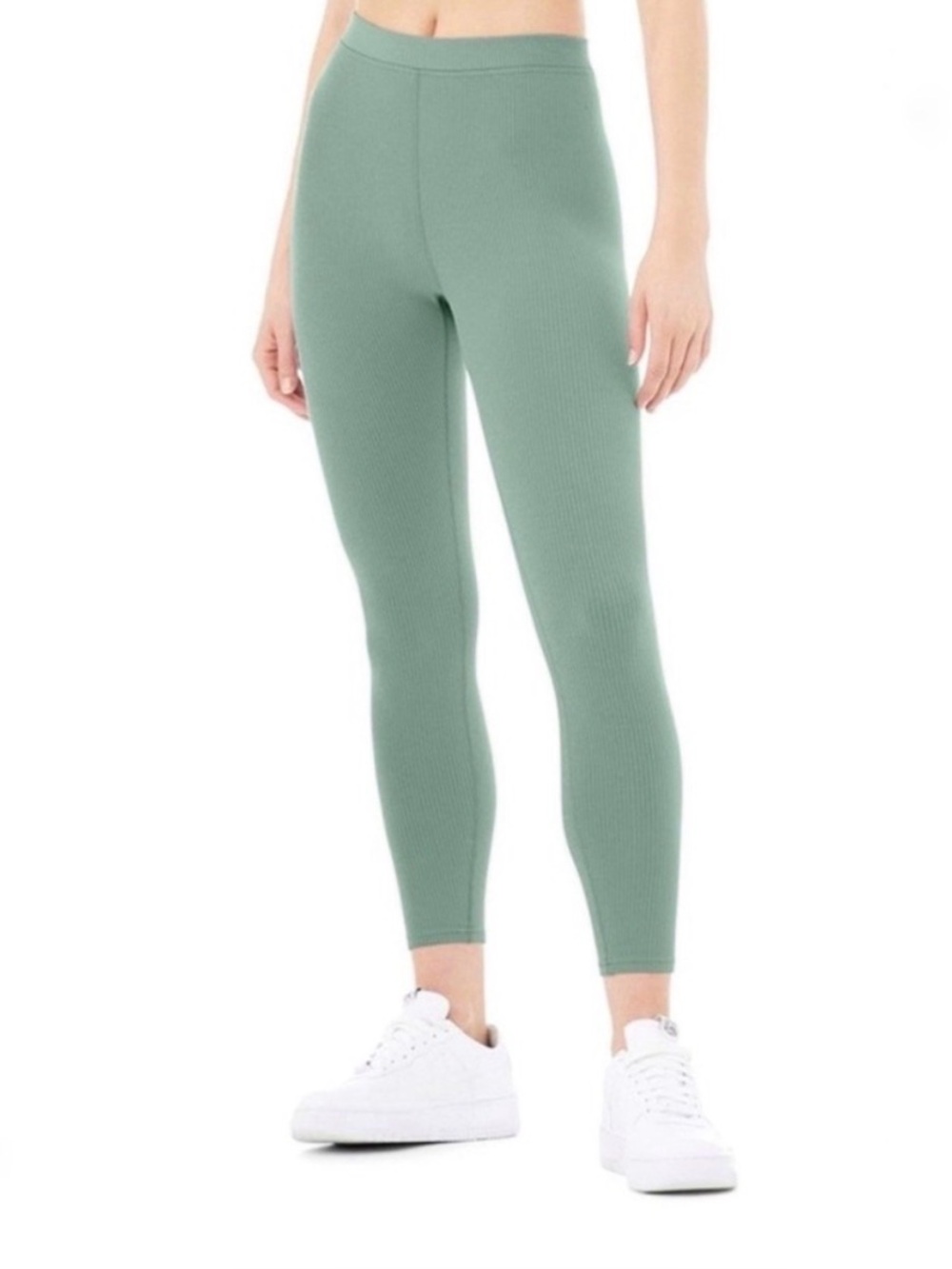 Like new Alo Ribbed leggings in Sage Green - sz XS